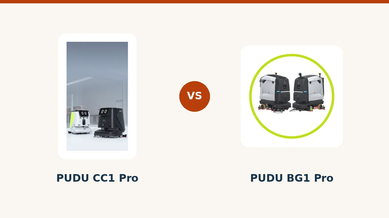 PUDU CC1 Pro et BG1 Pro face à face