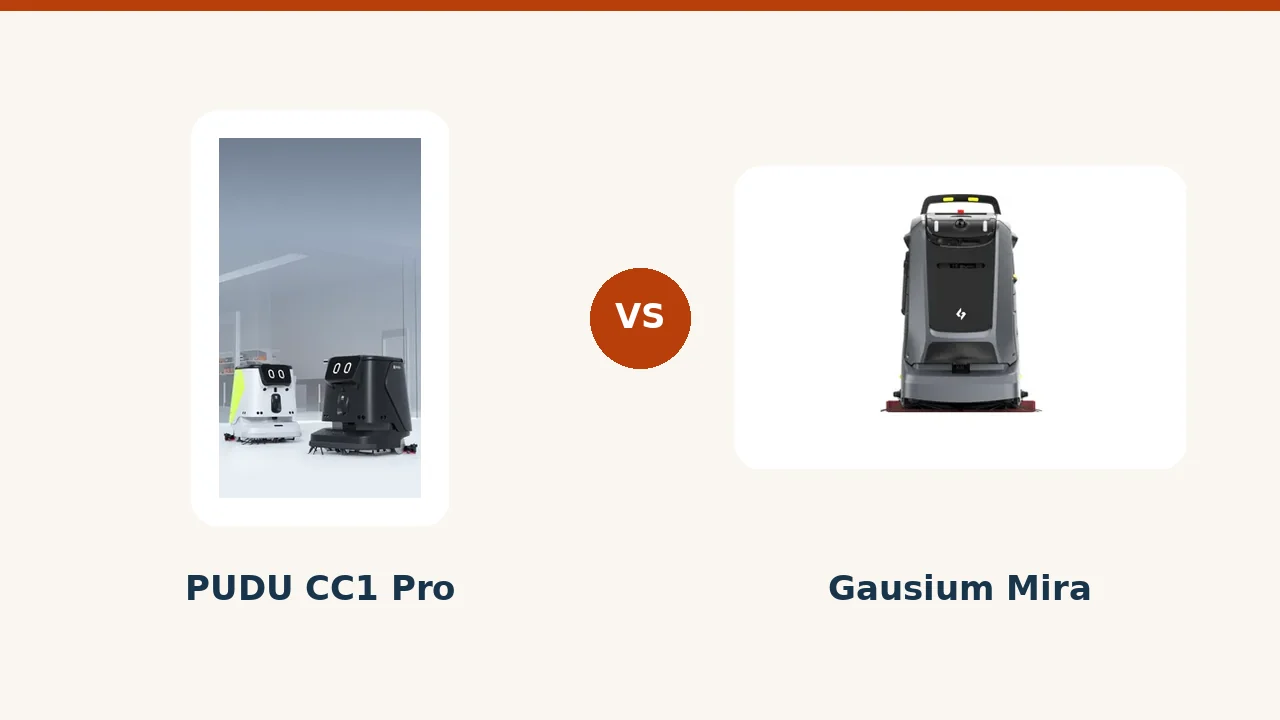 PUDU CC1 Pro et Gausium Mira face à face