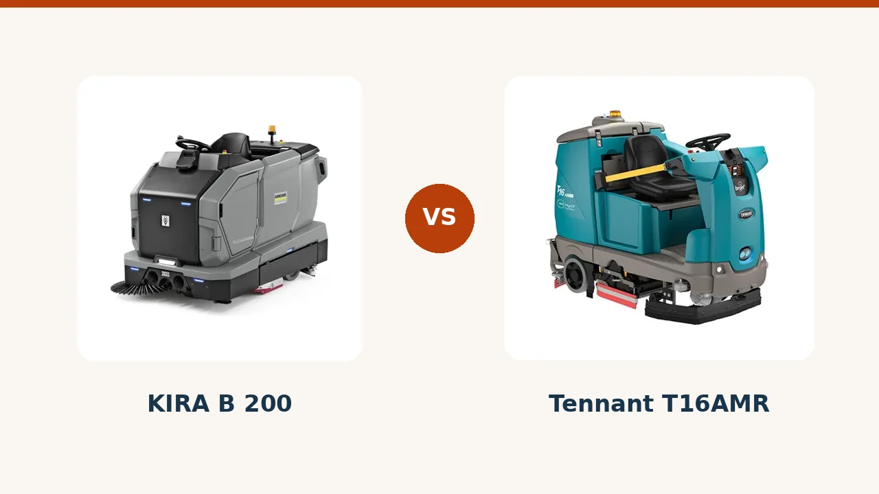 Kärcher KIRA B 200 et Tennant T16AMR face à face