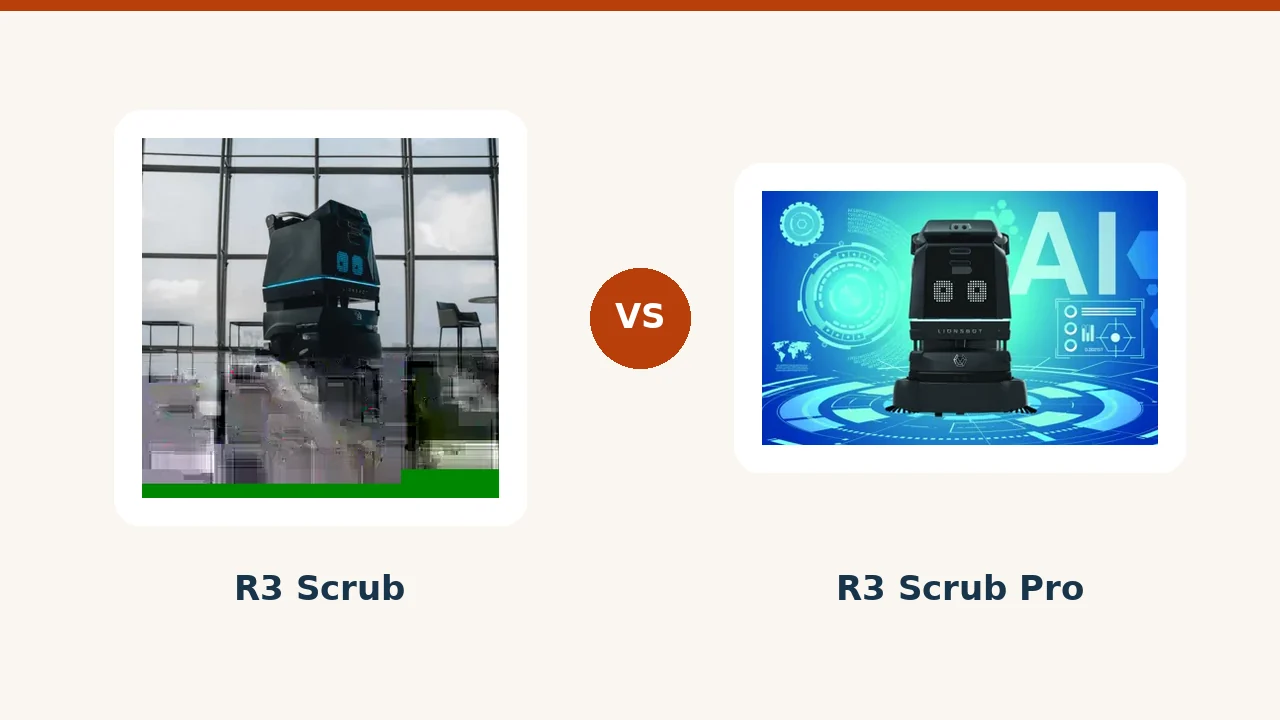 LionsBot R3 Scrub et R3 Scrub Pro face à face