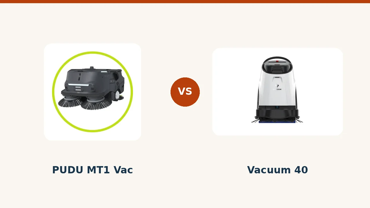 PUDU MT1 Vac et Gausium Vacuum 40 face à face