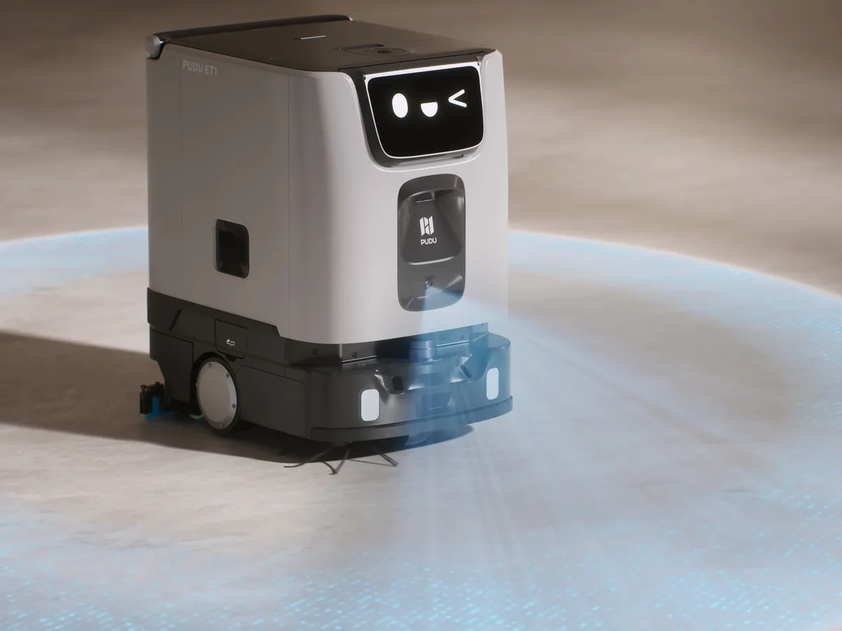 Le PUDU ET1 analyse son environnement pour choisir son mode de nettoyage