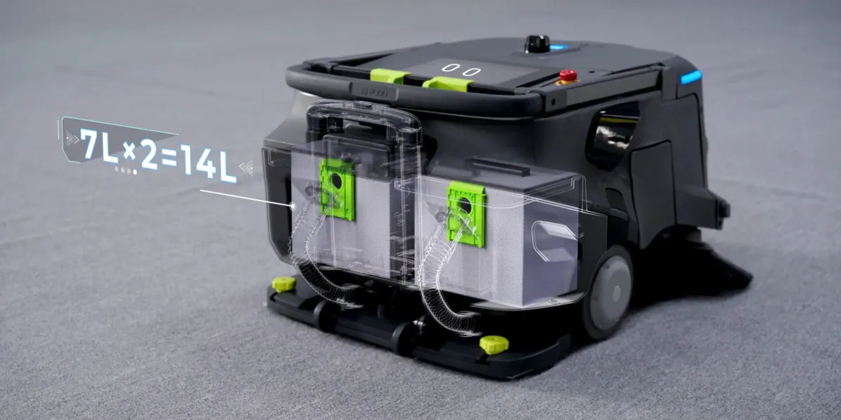 Double bac, 14 L de capacité, PUDU MT1 Vac