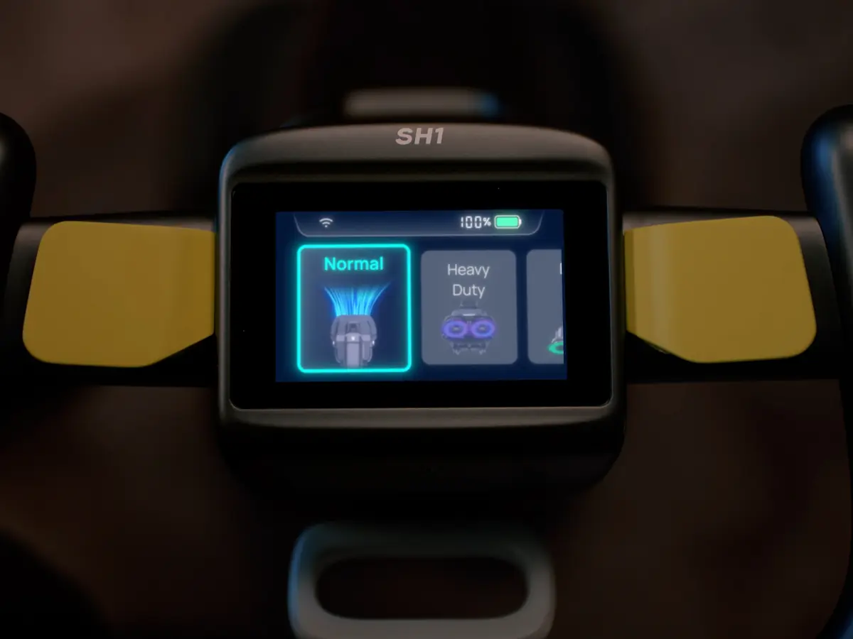 PUDU SH1 control screen with its modes