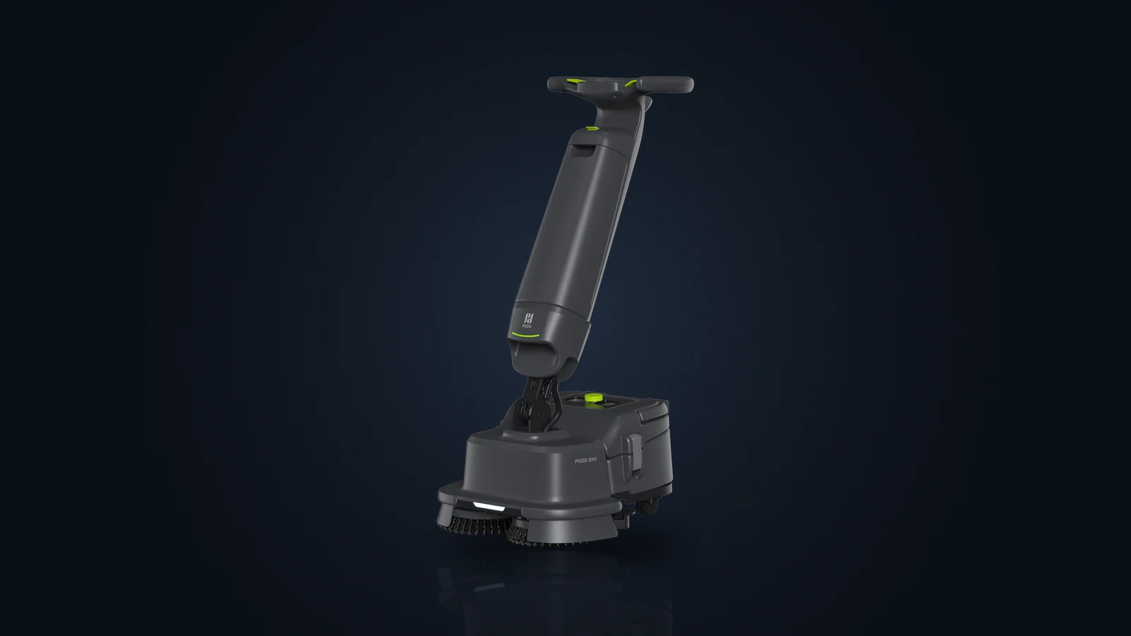 PUDU SH1, a cordless upright scrubber-dryer guided by hand